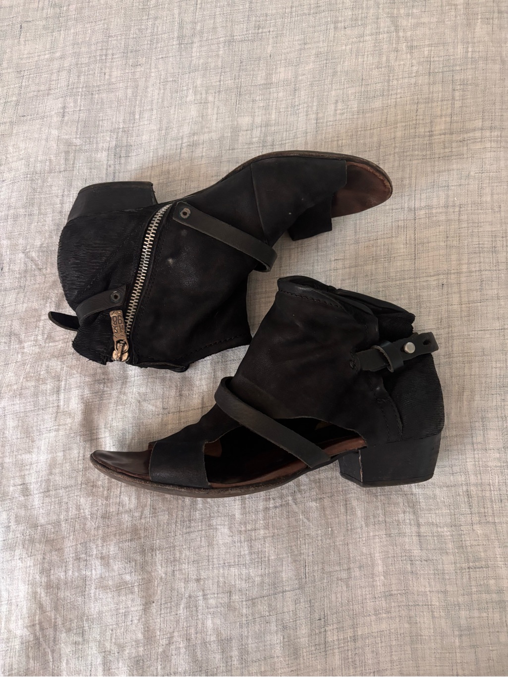 Free People A.S.98 Open-Toe Cutout Ankle Sandals.